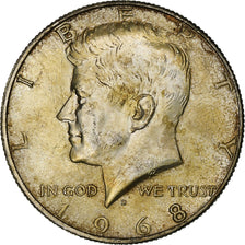 United States, Half Dollar, John F. Kennedy, 1968, Denver, Silver, EF(40-45)