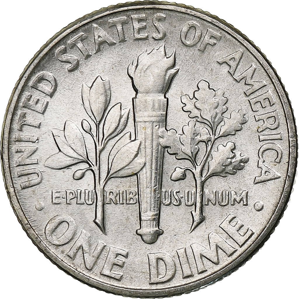 États-Unis, Dime, Roosevelt Dime, 1955, U.S. Mint, BU, Argent, SPL, KM:195