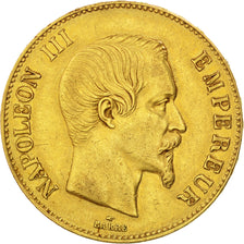 Francia, Napoleon III, Napoléon III, 100 Francs, 1858, Paris, BB, Oro, KM:78...