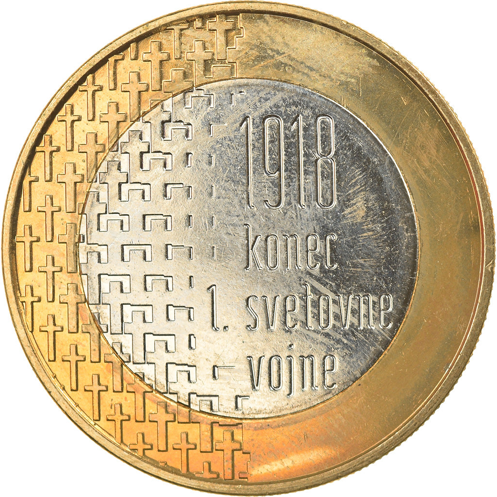 Slovenia, 3 Euro, 100ème anniversaire du déclenchement de la première guerre