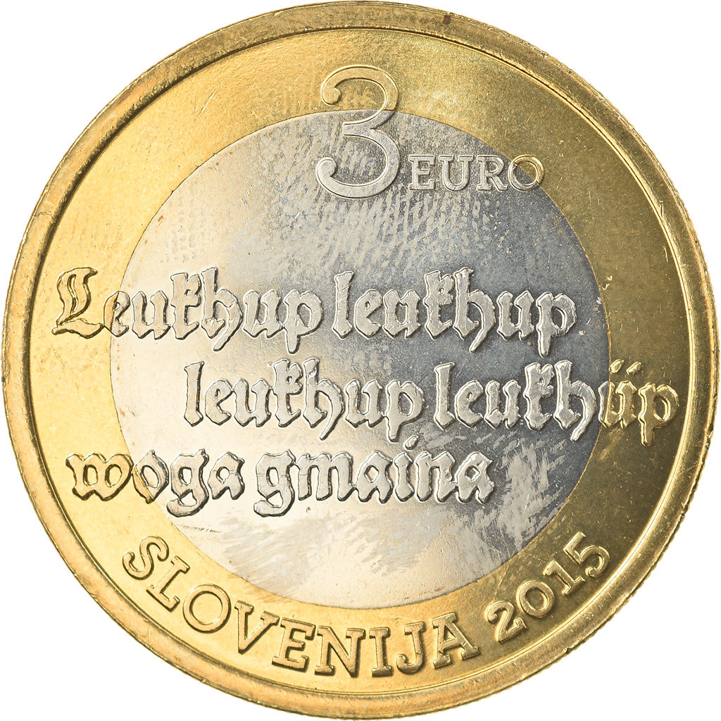 Slovenia, 3 Euro, 300e anniversaire de la révolte paysanne de Tolmin en 1713