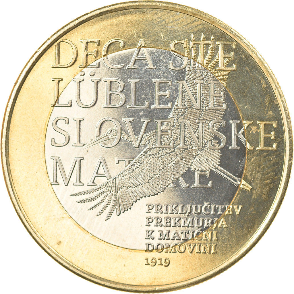 Slovenia, 3 Euro, Prekmurje Incorporation, 2019, MS(63), Bi-Metallic