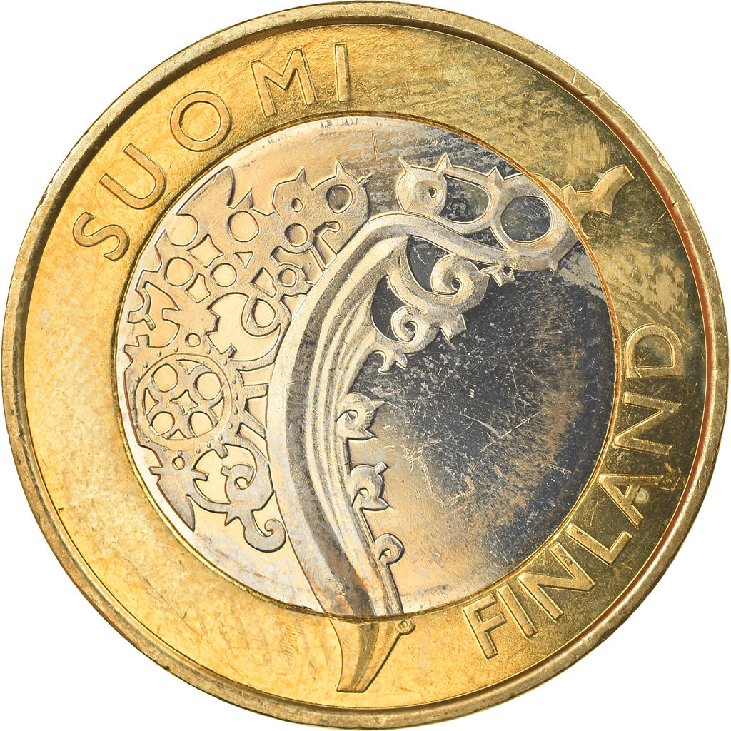 Finland, 5 Euro, Provinces - Finland proper, 2010, Vantaa, MS(63), Bi-Metallic