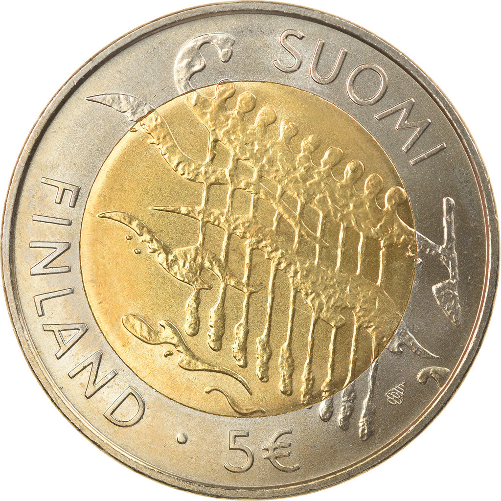 Finland, 5 Euro, 90th Anniversary of Independence, 2007, MS(63), Bi-Metallic
