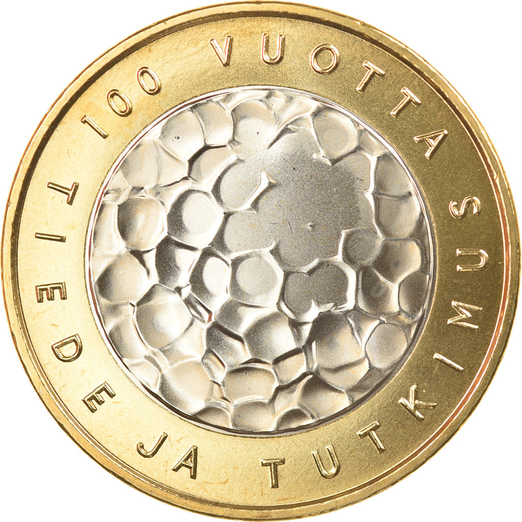 Finland, 5 Euro, Science, 2008, Vantaa, MS(63), Bi-Metallic, KM:141