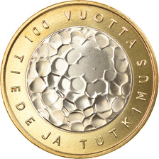Finland, 5 Euro, Science, 2008, Vantaa, MS(63), Bi-Metallic, KM:141