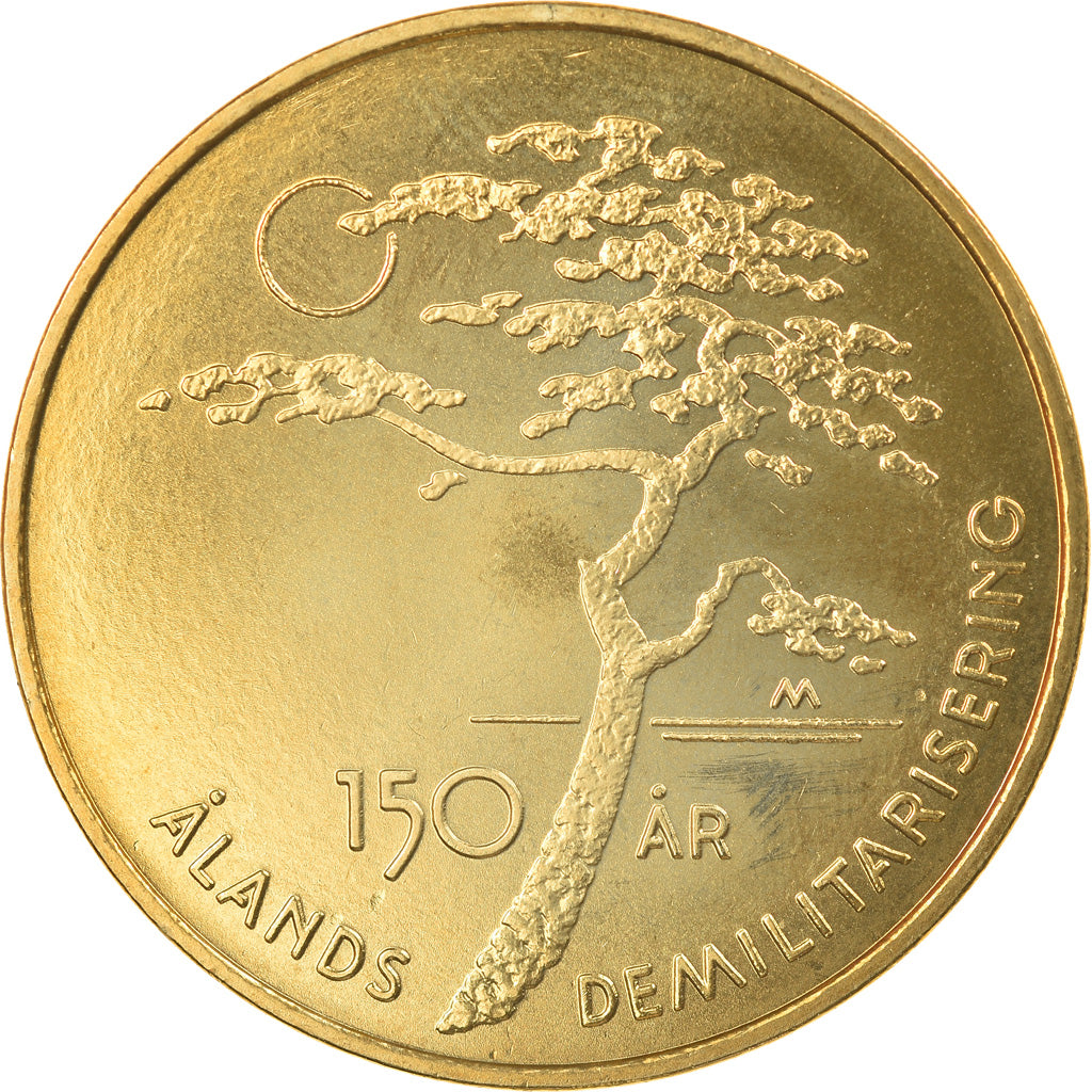 Finland, 5 Euro, Demilitarization of Åland, 2006, Vantaa, MS(63), Brass, KM:123