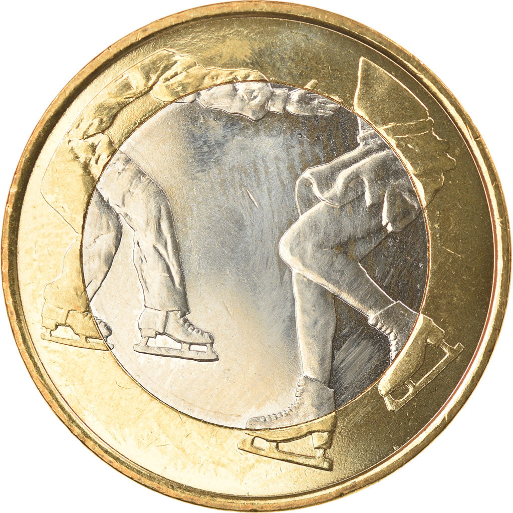 Finland, 5 Euro, Figure skating, 2015, MS(63), Bi-Metallic