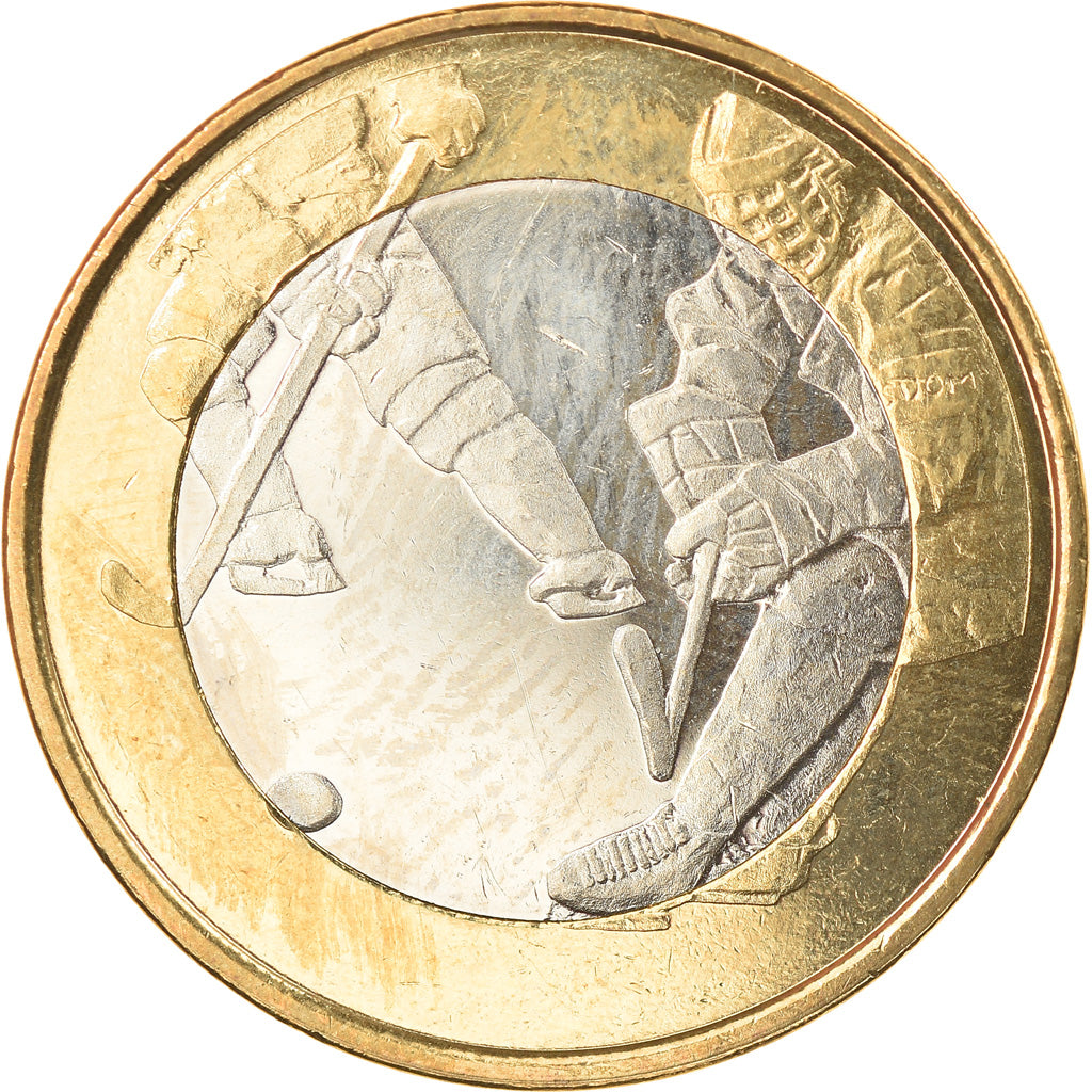 Finland, 5 Euro, Ice Hockey, 2016, MS(63), Bi-Metallic
