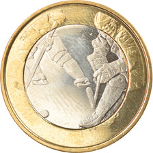Finland, 5 Euro, Ice Hockey, 2016, MS(63), Bi-Metallic
