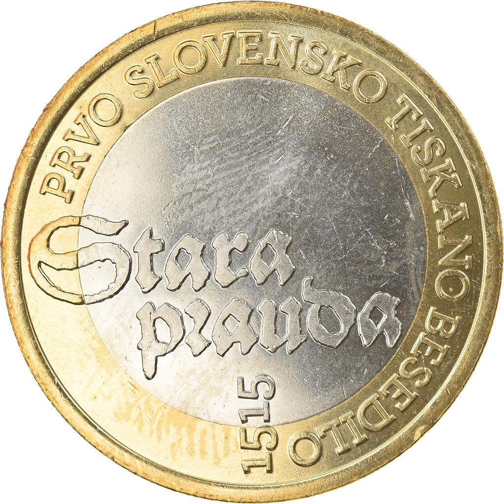 Slovenia, 3 Euro, Stara Prauda, 2015, MS(63), Bi-Metallic