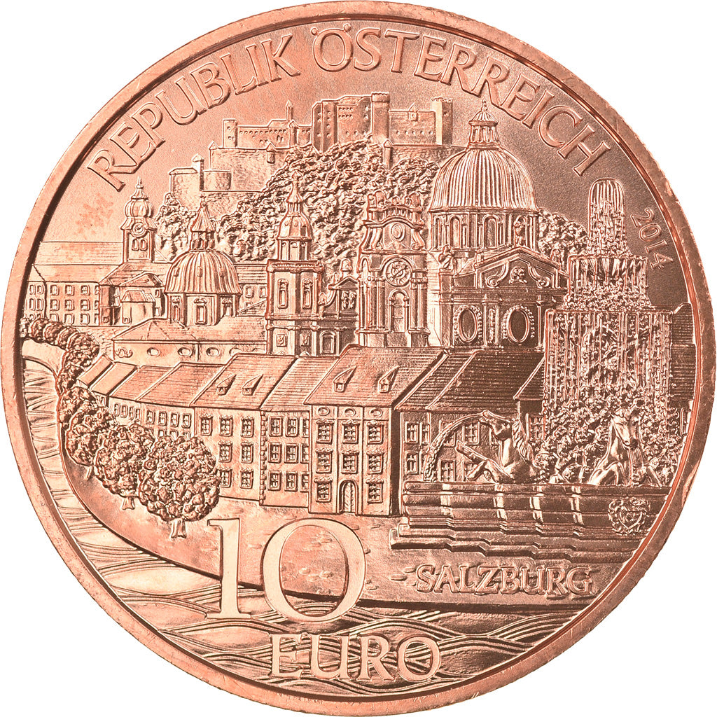 Austria, 10 Euro, Salzburg, 2014, MS(65-70), Copper