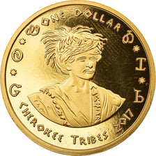 Coin, United States, Cherokee, Dollar, 2017, Exonumia, MS(65-70), Brass