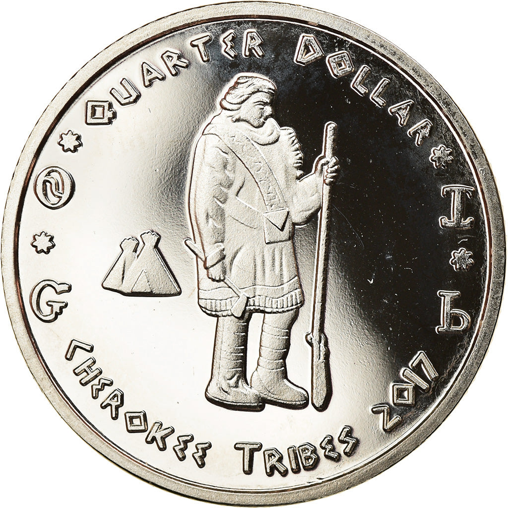 Coin, United States, Cherokee, 25 Cents, 2017, Exonumia, MS(65-70)