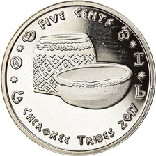 Moneta, USA, Cherokee, 5 Cents, 2017, Exonumia, MS(65-70), Miedź-Nikiel