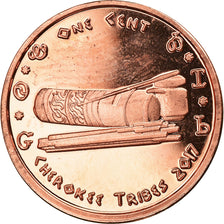 Moneta, Stati Uniti, Cherokee, 1 Cent, 2017, Exonumia, SPL-, Acciaio placcato