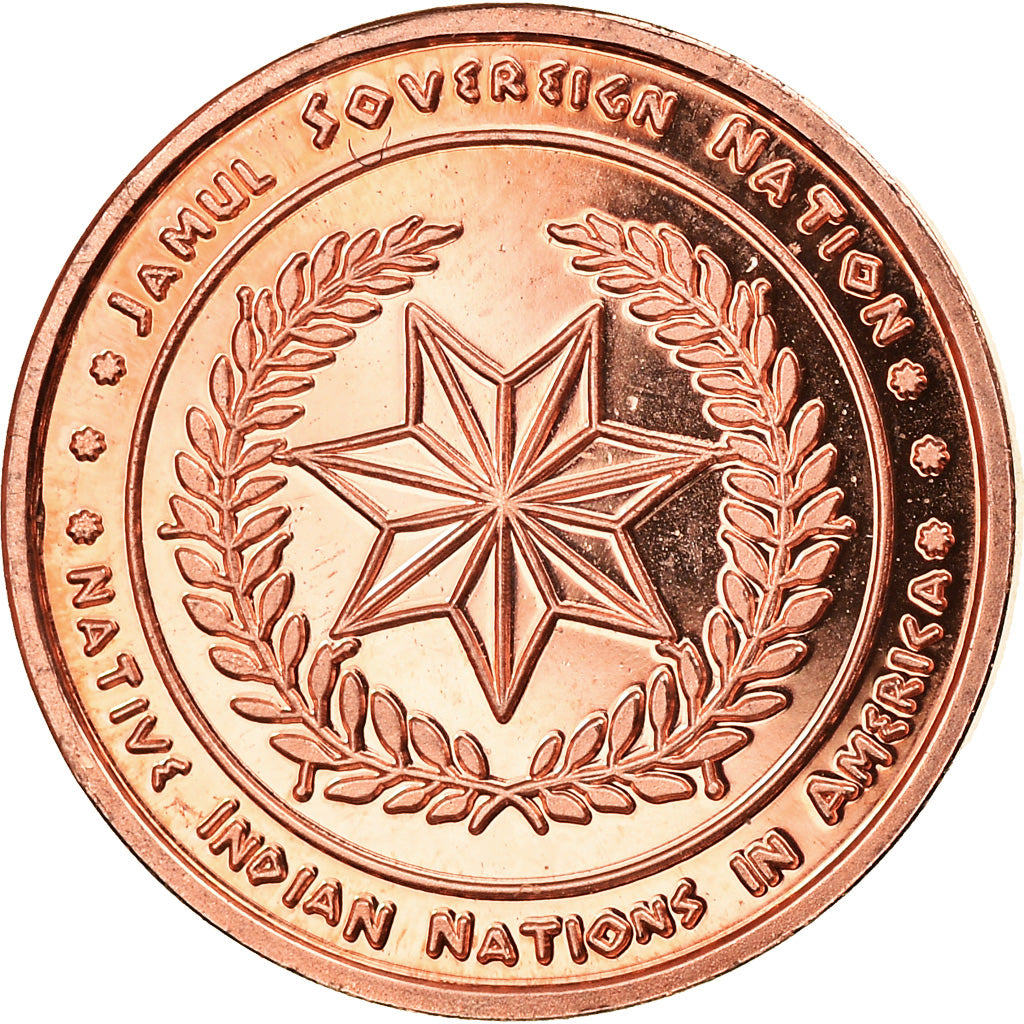 Moneta, Stati Uniti, Cherokee, 1 Cent, 2017, Exonumia, SPL-, Acciaio placcato