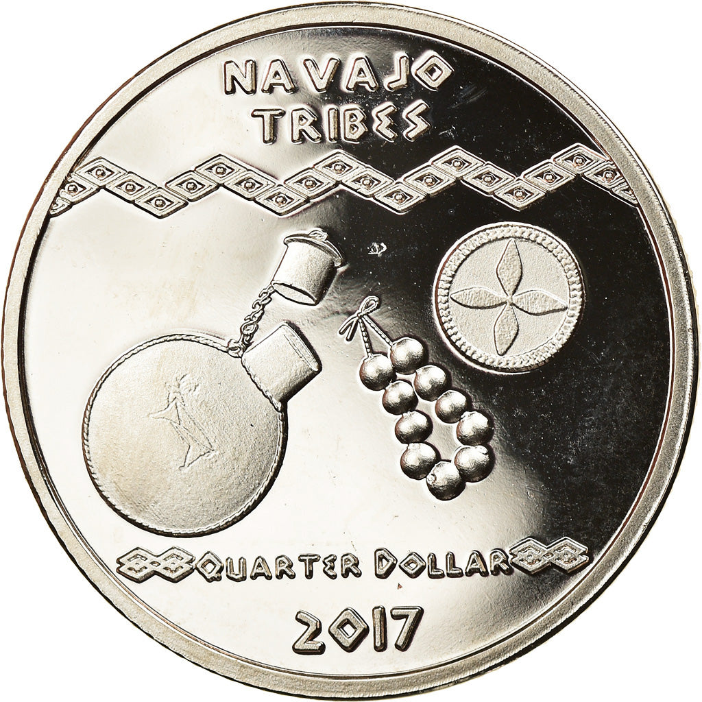 Coin, United States, Navajo, Quarter, 2017, Exonumia, MS(65-70), Copper-nickel