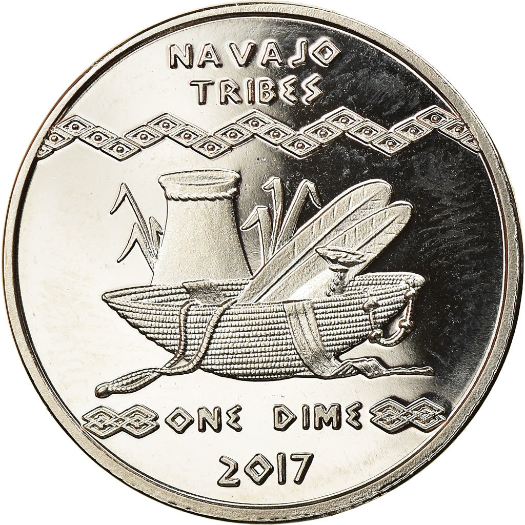 Coin, United States, Navajo, Dime, 2017, Exonumia, MS(65-70), Copper-nickel