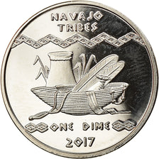 Coin, United States, Navajo, Dime, 2017, Exonumia, MS(65-70), Copper-nickel