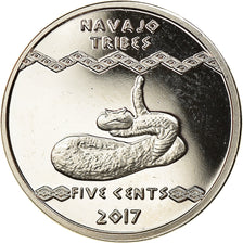 Moeda, Estados Unidos da América, 5 Cents, 2017, MS(65-70), Cobre-níquel