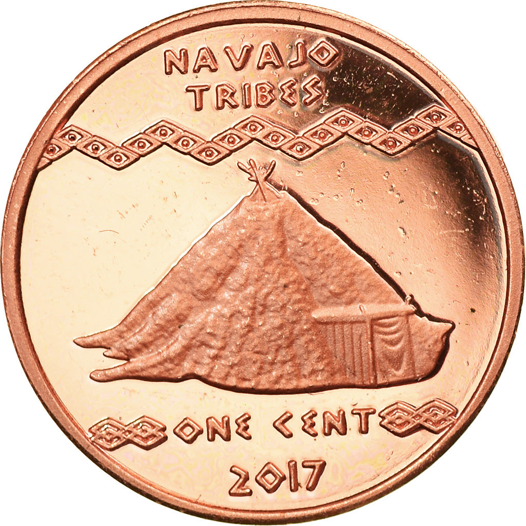 Coin, United States, Navajo, 1 Cent, 2017, Exonumia, MS(65-70), Copper Plated