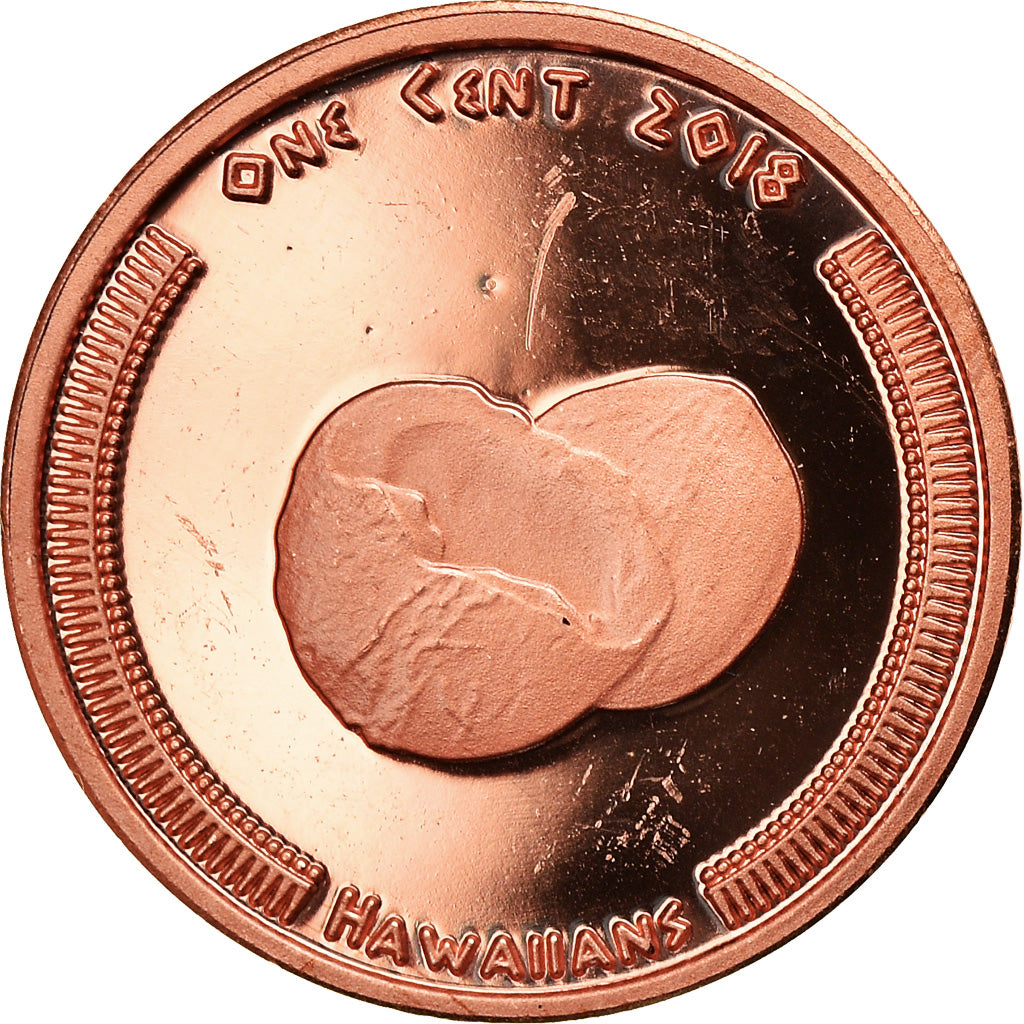 Coin, United States, Hawaiians, 1 Cent, 2018, Exonumia, MS(65-70), Copper Plated