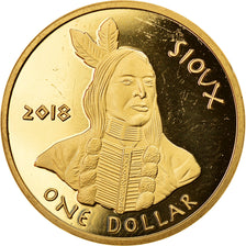 Monnaie, États-Unis, Sioux, Dollar, 2018, Paranumismatique, SPL, Laiton