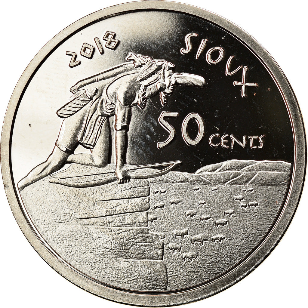 Coin, United States, Sioux, 50 Cents, 2018, Exonumia, MS(65-70), Copper-nickel