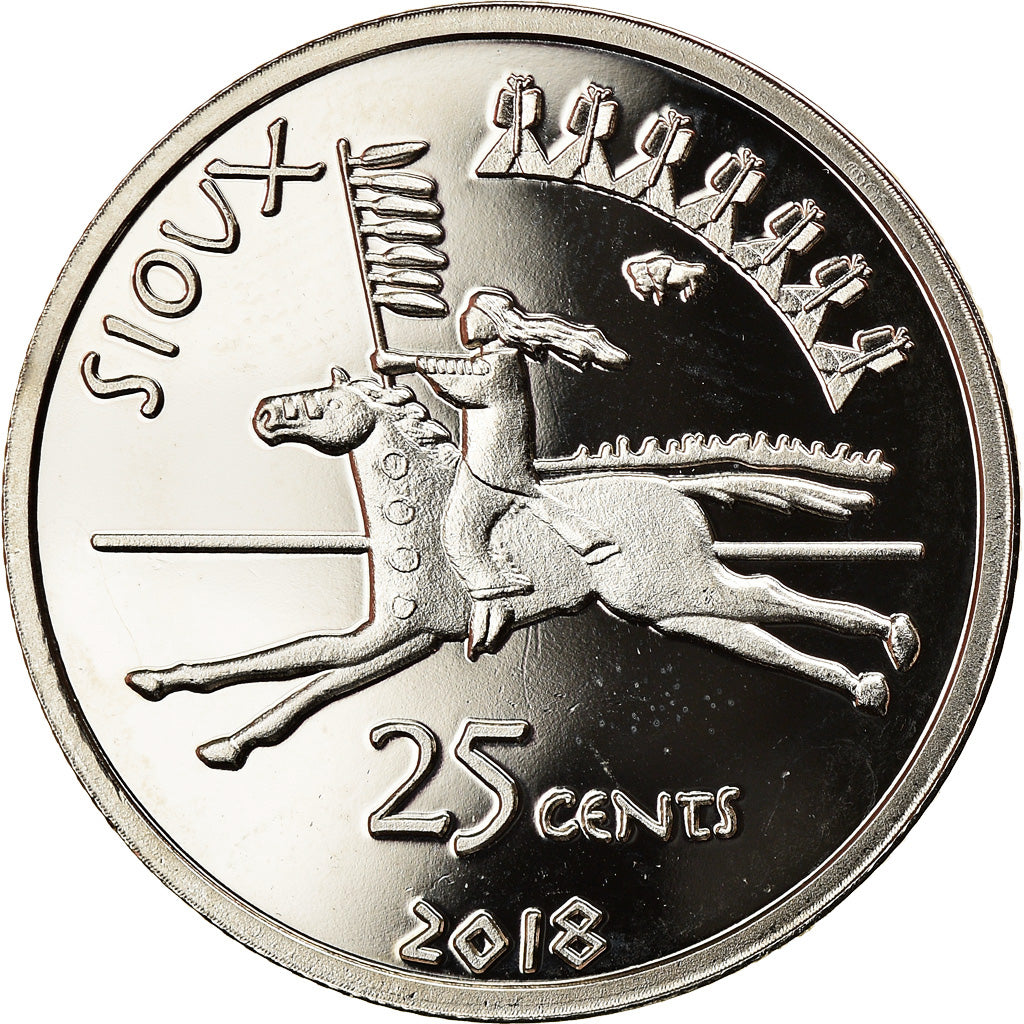 Coin, United States, Sioux, 25 Cents, 2018, Exonumia, MS(65-70), Copper-nickel