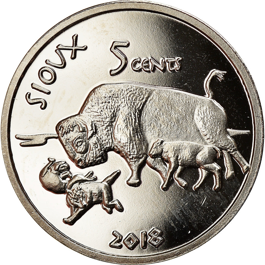 Münze, Vereinigte Staaten, Sioux, 5 Cents, 2018, Exonumia, STGL, Copper-nickel