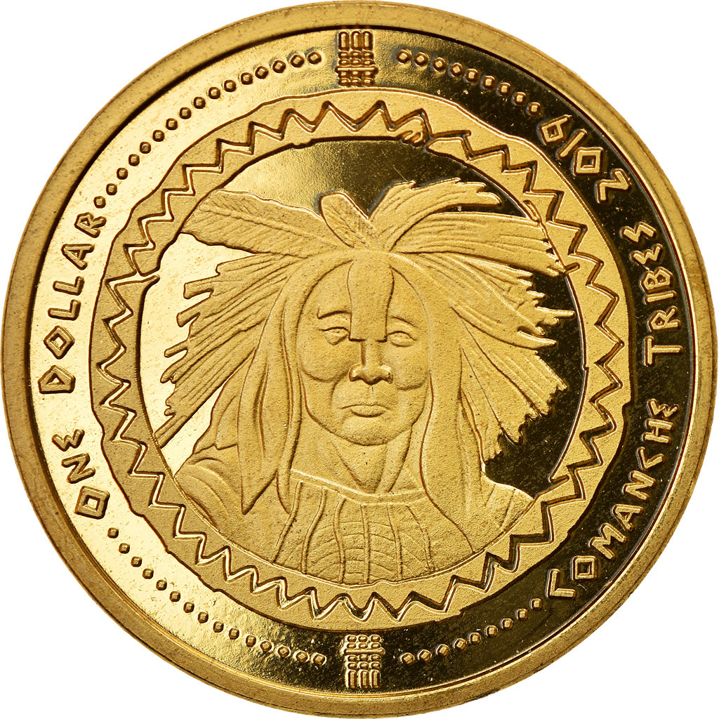 Coin, United States, Commanche, Dollar, 2019, Exonumia, MS(65-70), Brass