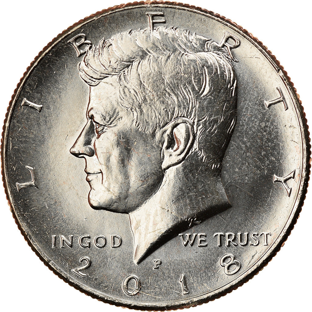 Coin, United States, Kennedy Half Dollar, Half Dollar, 2018, U.S. Mint
