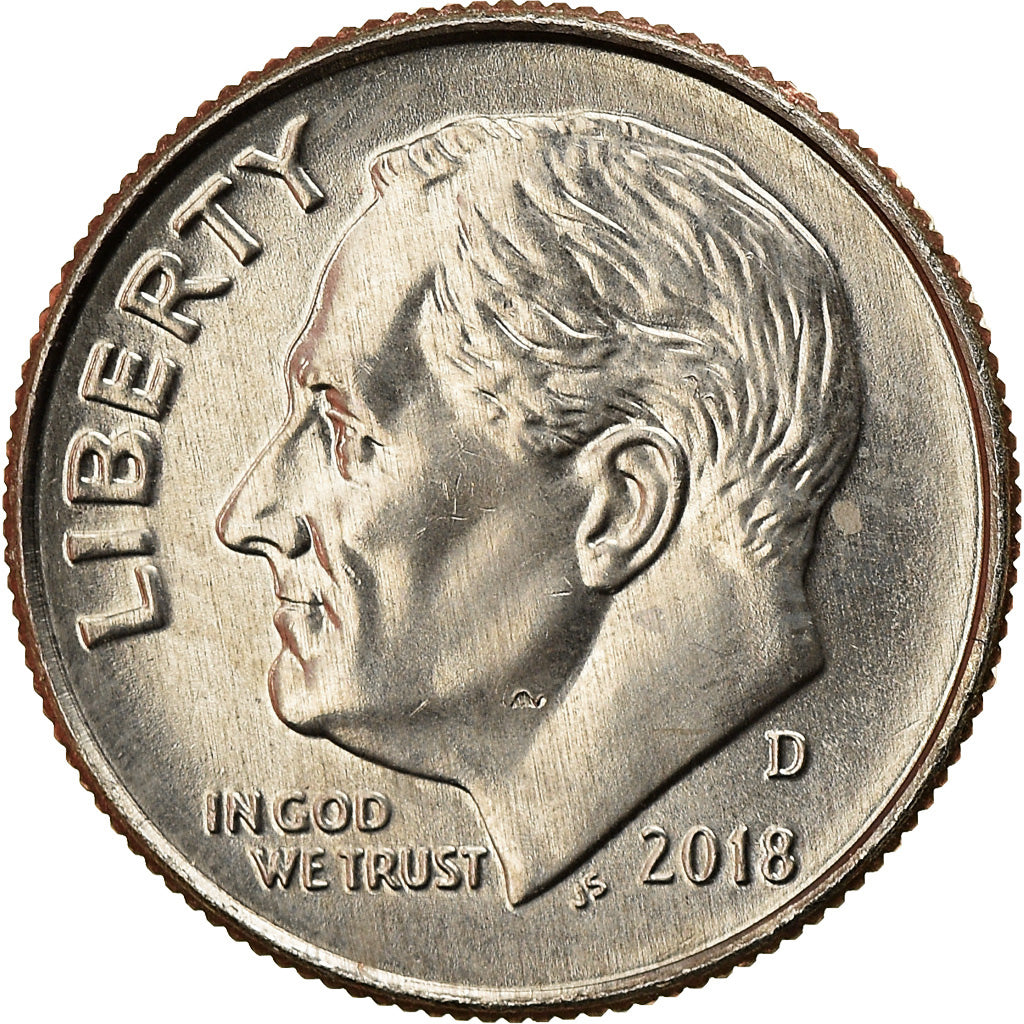 Monnaie, États-Unis, Dime, 2018, U.S. Mint, FDC, Copper-nickel