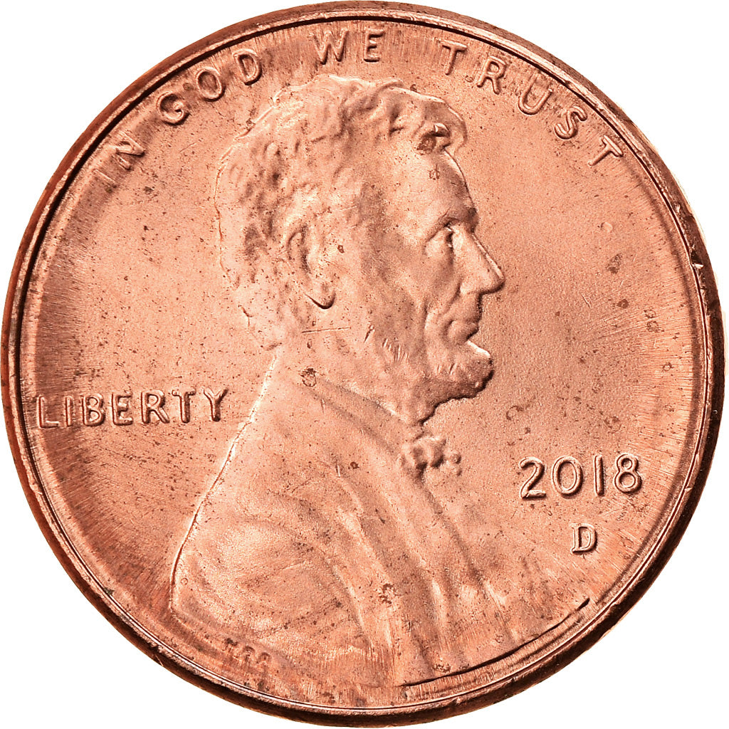 Monnaie, États-Unis, Lincoln Cent, 1 Cent, 2018, Denver, FDC, Copper Plated