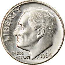 Coin, United States, Roosevelt Dime, Dime, 1964, U.S. Mint, Denver, MS(63)