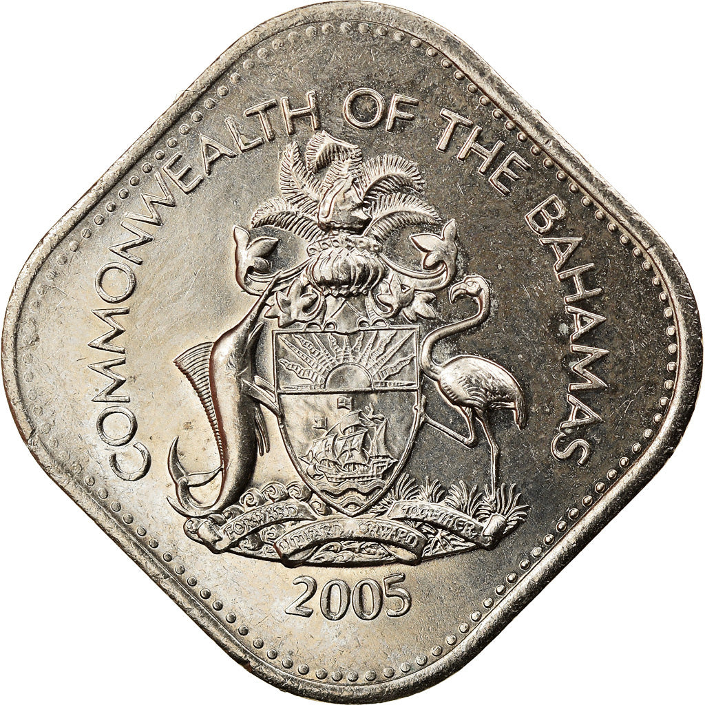 Coin, Bahamas, Elizabeth II, 15 Cents, 2005, Franklin Mint, MS(60-62)