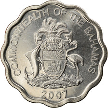 Coin, Bahamas, Elizabeth II, 10 Cents, 2007, Franklin Mint, MS(63)