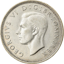 Munten, Groot Bretagne, George VI, Shilling, 1945, PR, Zilver, KM:853