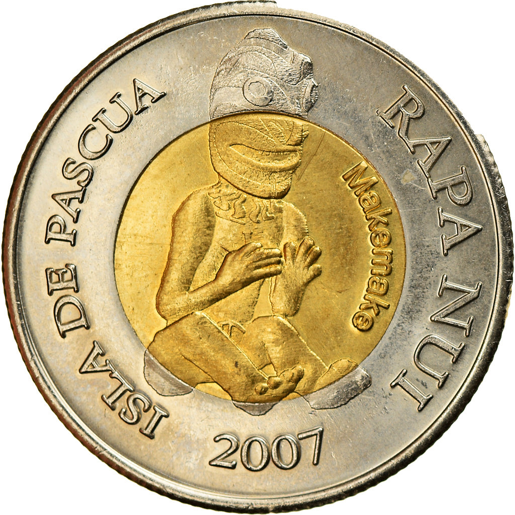 Münze, RAPA NUI - ISLA DE PASCUA - EASTER ISLAND, 500 Pesos, 2007, Osbourne