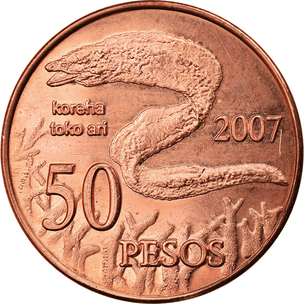 Moneda, RAPA NUI - ISLA DE PASCUA - EASTER ISLAND, No ruler, 50 Pesos, 2007