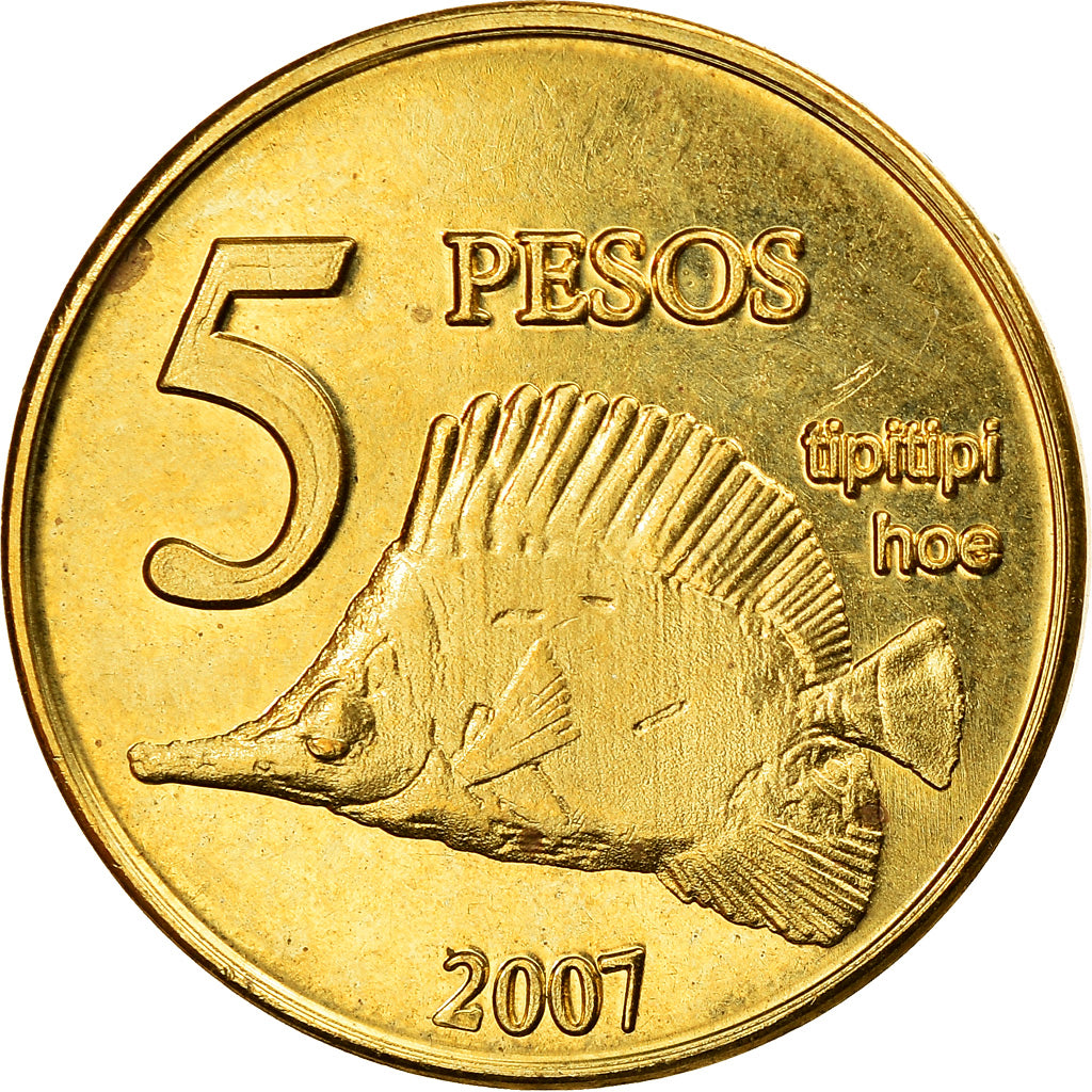 Monnaie, RAPA NUI - ISLA DE PASCUA - EASTER ISLAND, 5 Pesos, 2007, Osbourne
