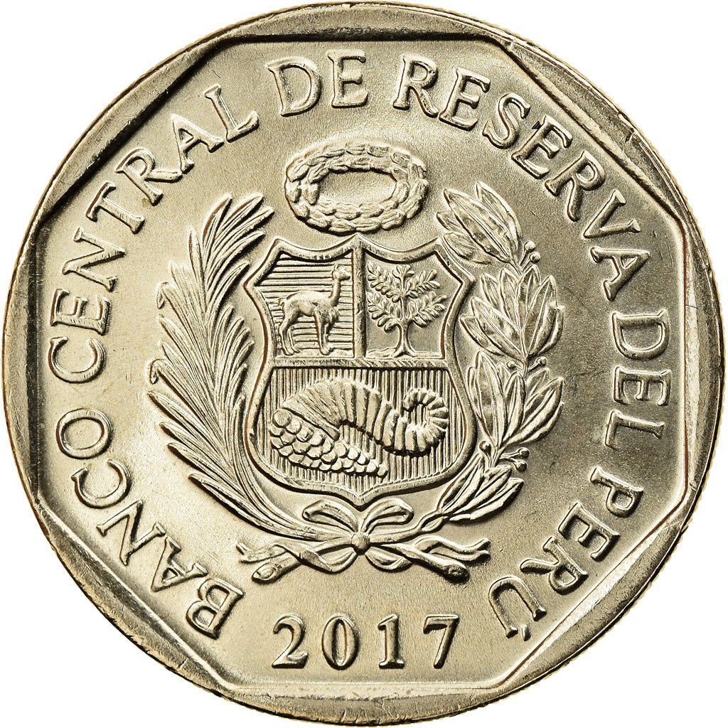 Coin, Peru, Sol, 2017, Lima, Endangered Fauna from Peru, MS(63), Copper-nickel