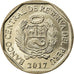 Coin, Peru, Sol, 2017, Lima, Endangered Fauna from Peru, MS(63), Copper-nickel