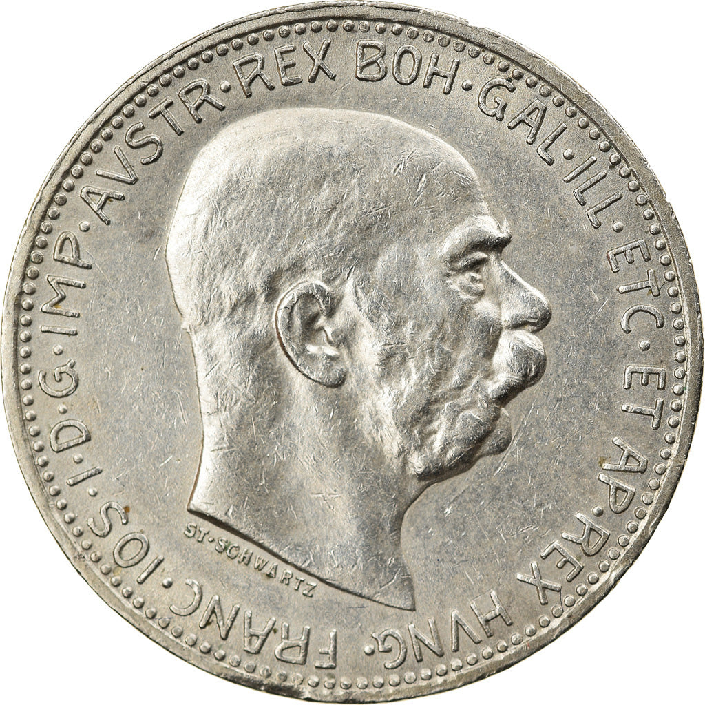 Coin, Austria, Franz Joseph I, Corona, 1915, AU(55-58), Silver, KM:2820