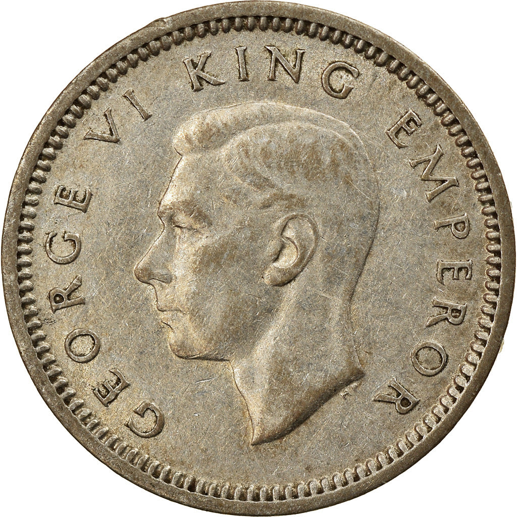Monnaie, Nouvelle-Zélande, George VI, 3 Pence, 1944, TTB, Argent, KM:7
