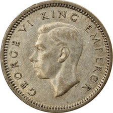 Monnaie, Nouvelle-Zélande, George VI, 3 Pence, 1944, TTB, Argent, KM:7