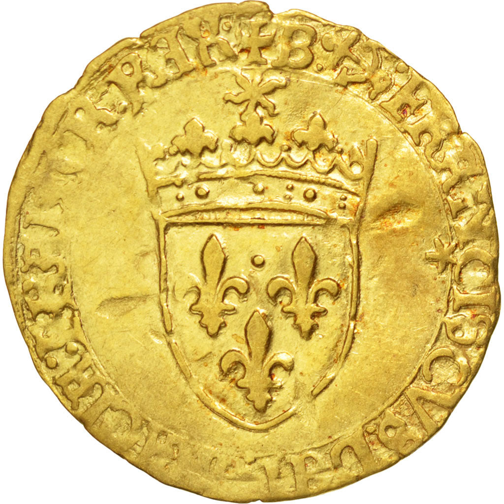 François Ier, Écu d'or au soleil, 5ème type, Bayonne, Duplessy 775var