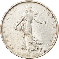 Moneda, Francia, Semeuse, 5 Francs, 1962, MBC+, Plata, KM:926