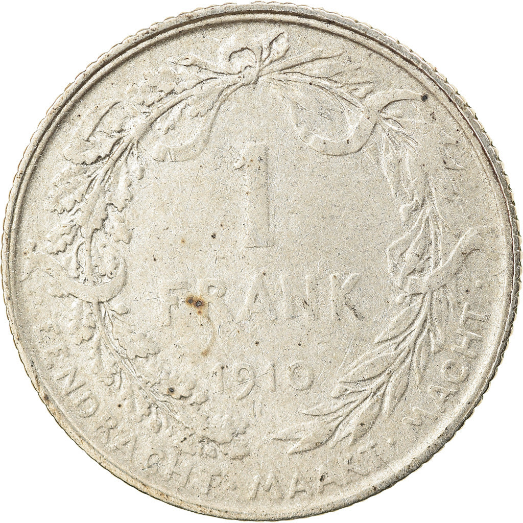 Coin, Belgium, Franc, 1910, EF(40-45), Silver, KM:73.1